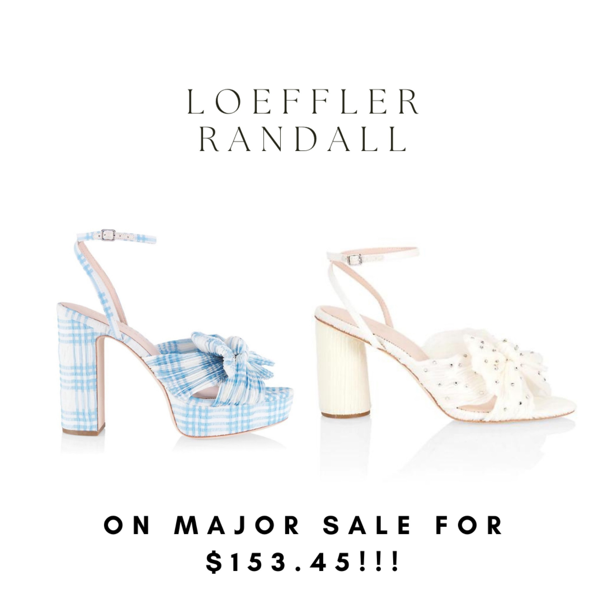 One on my fave shoes brands on major sale. These blue and white are to die for and the white would be incredible for all the brides! #weddingguest #resortwear

#LTKSale #LTKsalealert #LTKshoecrush