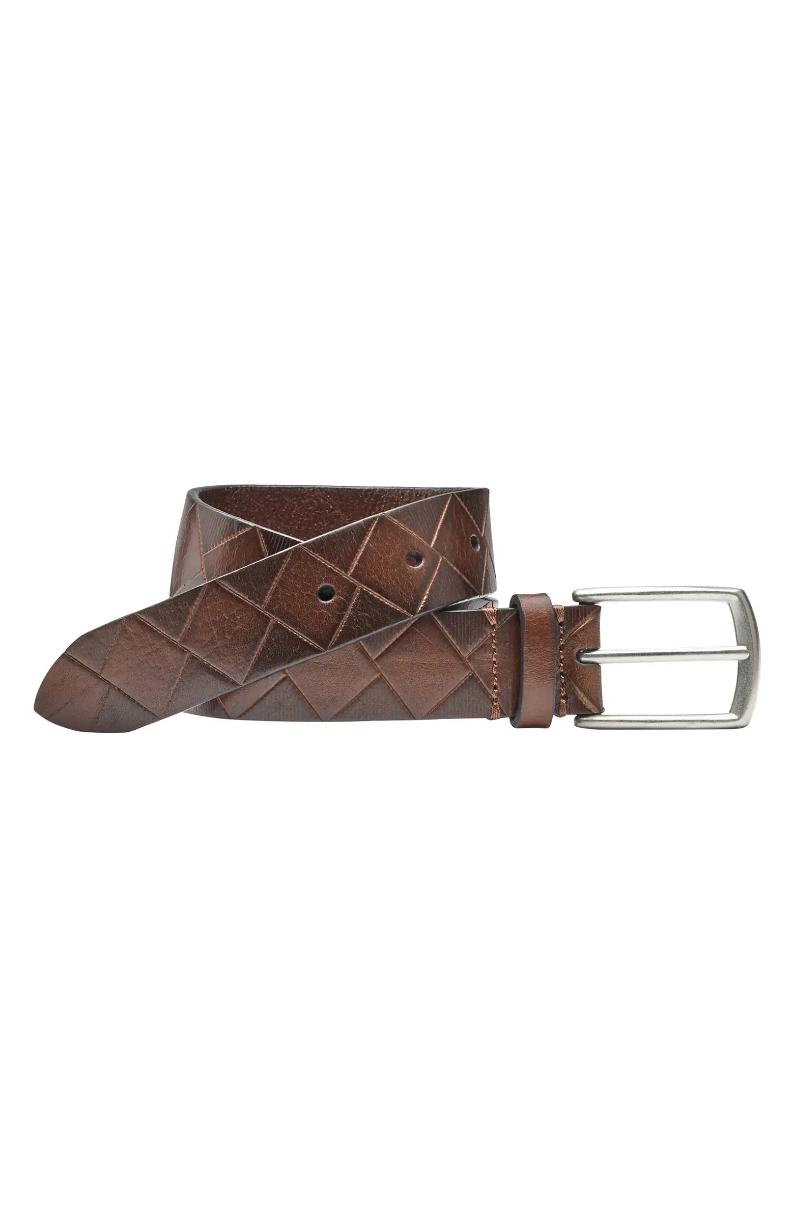 Johnston & Murphy Kids' Basket Weave Embossed Leather Belt | Nordstrom | Nordstrom