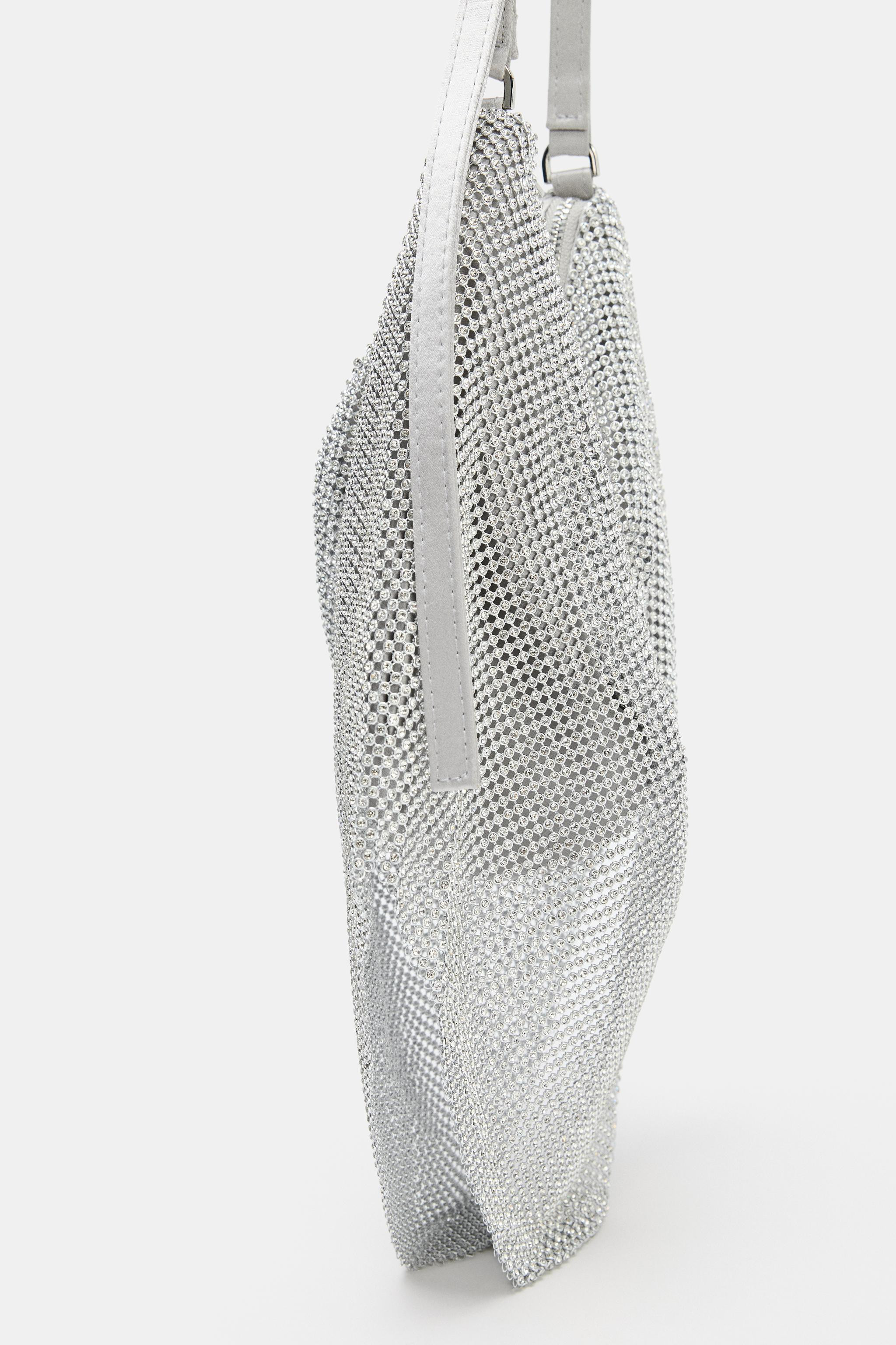 SHINY BEADED BUCKET BAG | Zara UK