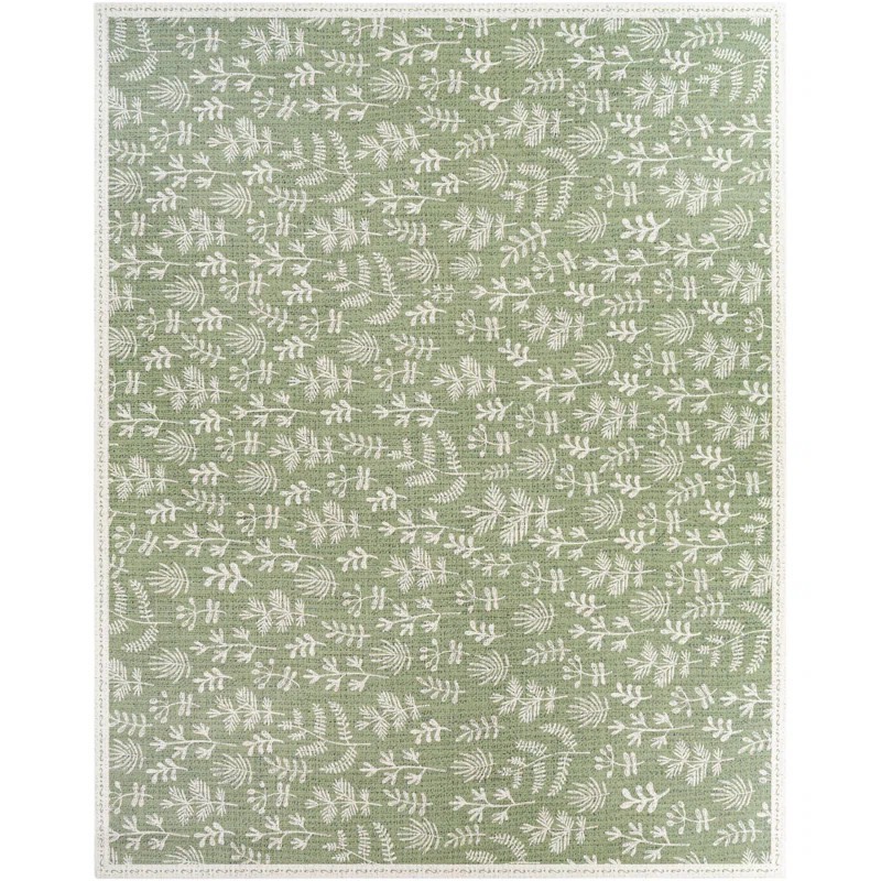 Bluejacket Vinyl Green/White Rug | Wayfair North America