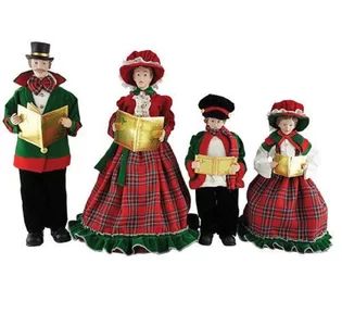 4 Piece Victorian Caroler Figurine Set | Wayfair North America