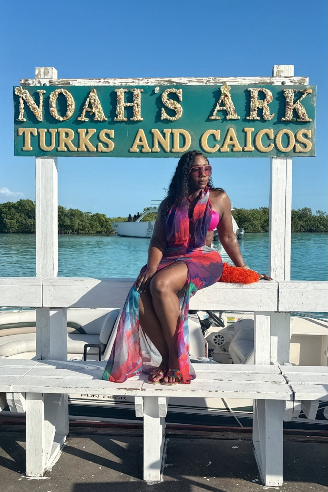 Color worn is sold out link is to similar chiffon maxi dress in brown.