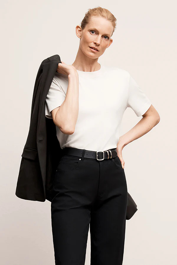 Leslie Classic T-Shirt - Organic Pima Cotton :: Ivory | MM LaFleur