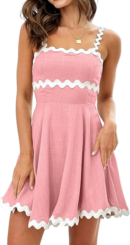 Shy Velvet 2024 Women's Summer Mini Dress Casual Linen Dress Cocktail Dresses for Women Sundresse... | Amazon (US)