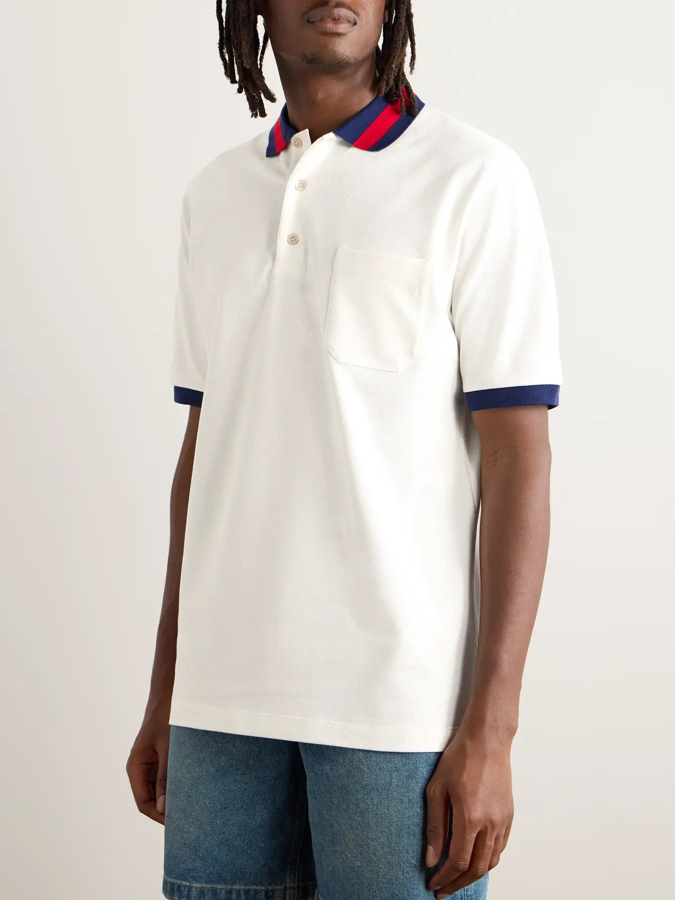 Logo-Embroidered Cotton-Blend Piqué Polo Shirt | Mr Porter (US & CA)