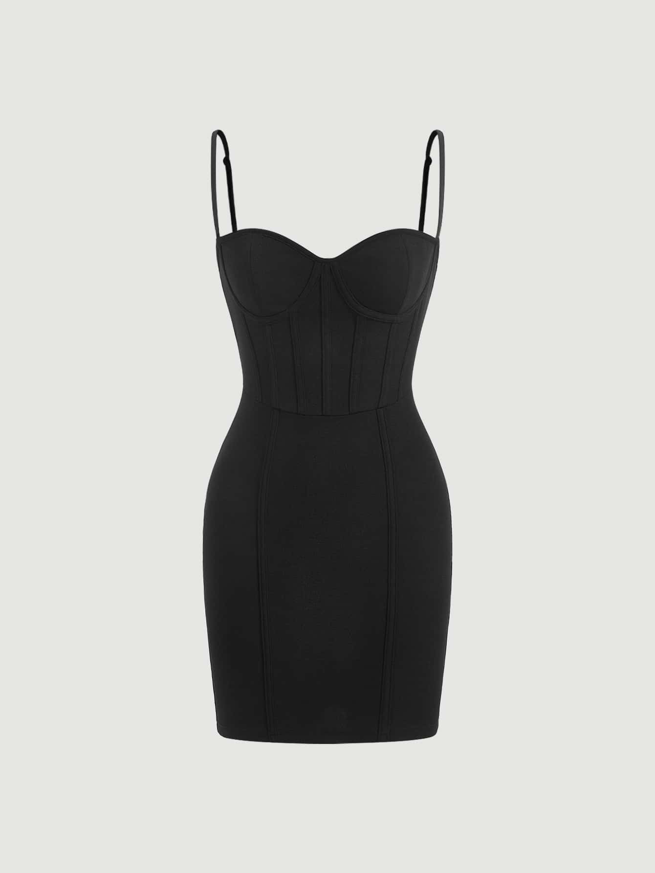 SHEIN MOD Solid Bustier Cami Dress
       
              
              $9.99        
    $9.49
 ... | SHEIN