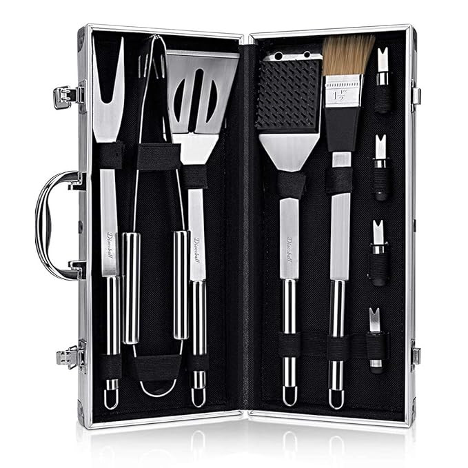 DISCOBALL BBQ Grill Tools Set, Stainless Steel Utensils with Aluminium Case 9 Barbecue Accessorie... | Amazon (US)