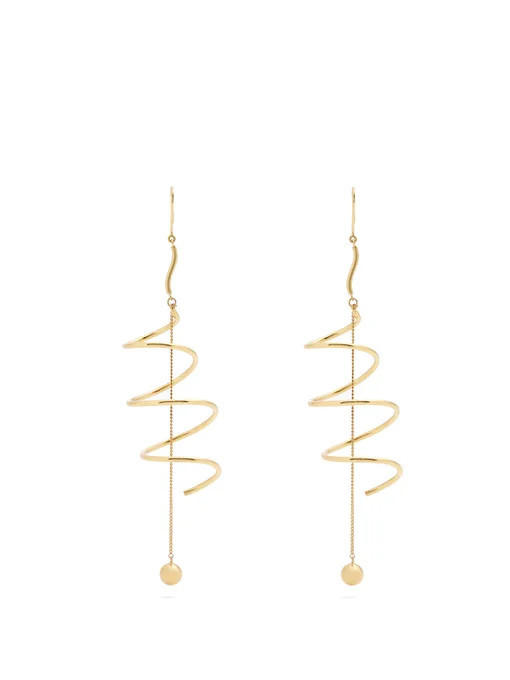 Solitude pendant-drop gold-plated earrings | Ellery | Matches (US)