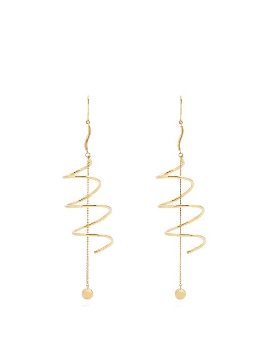 Solitude pendant-drop gold-plated earrings | Ellery | Matches (US)