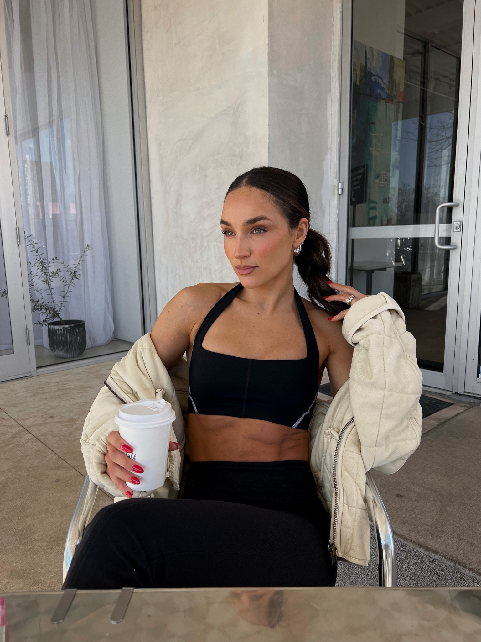 Small in bra , xs in jacket & pants 

#LTKunder100 #LTKfit #LTKsalealert