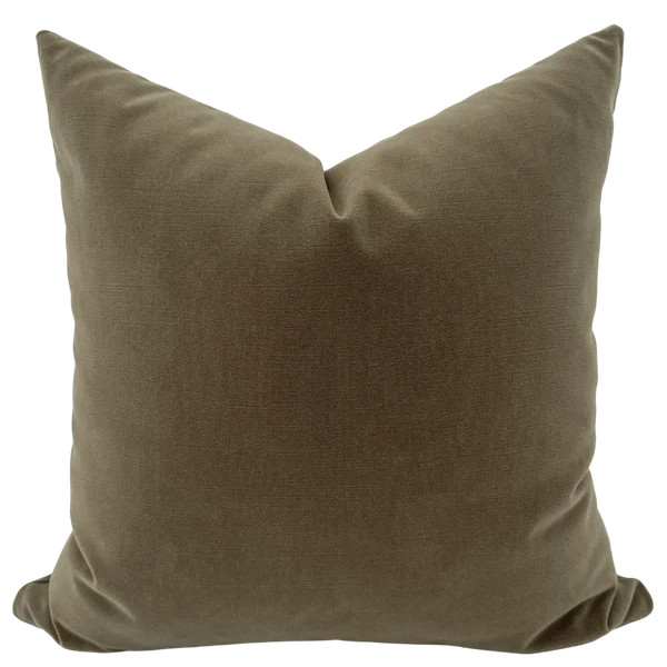 Olive Velvet Pillow Cover | Hackner Home (US)