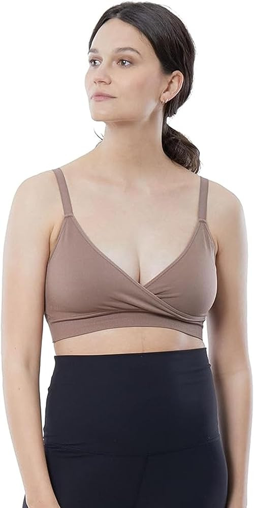 Ingrid & Isabel Cooling Crossover Nursing Bra - Wireless Seamless Postpartum and Maternity Bra fo... | Amazon (US)