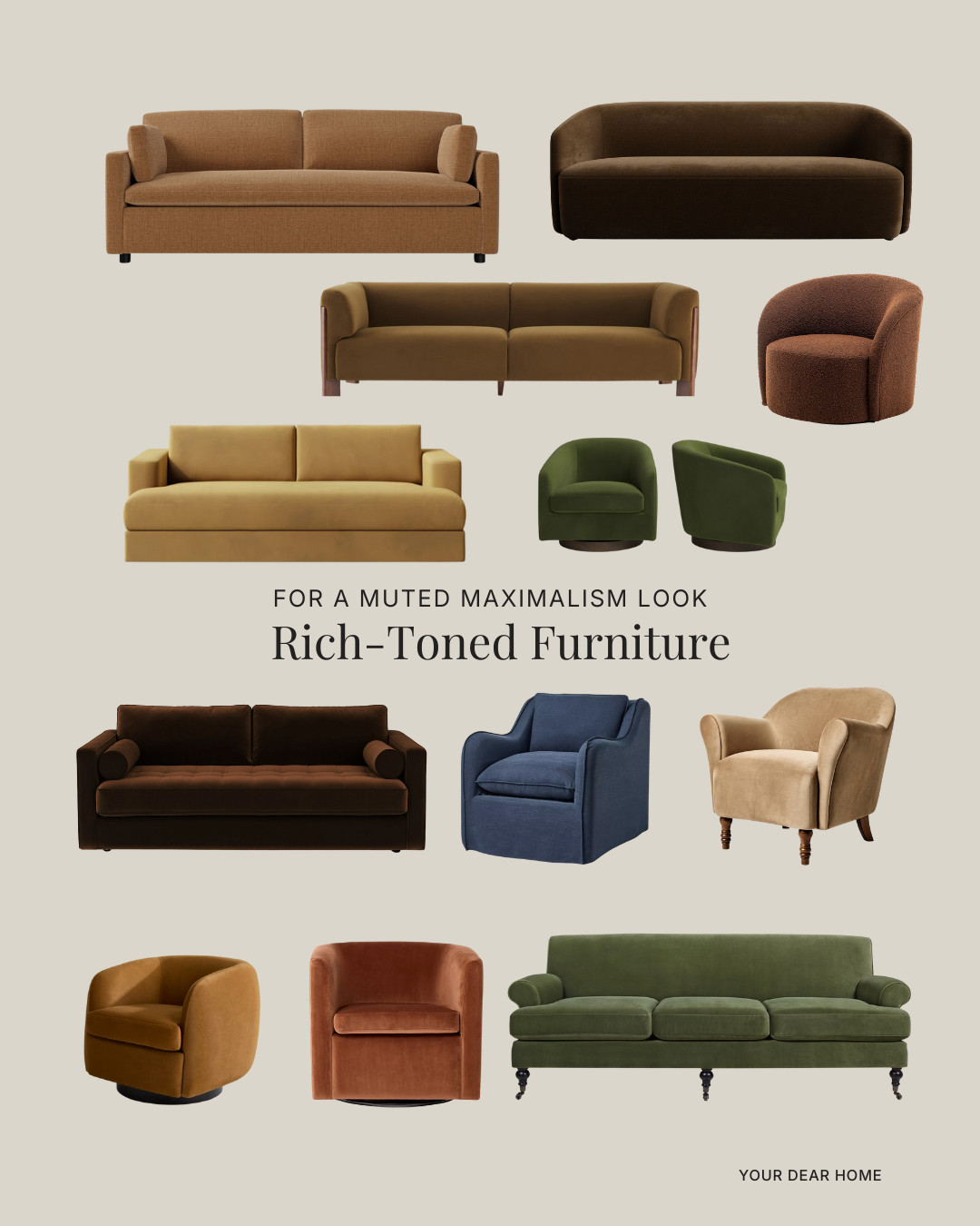 Rich-toned furniture is the easiest way to embrace color without overwhelming your space. 

 #LTKHome