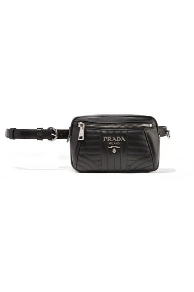 Prada - Quilted Leather Belt Bag - Black | NET-A-PORTER (US)