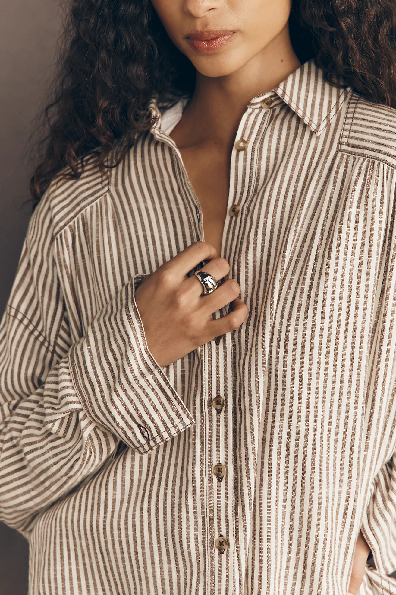 Pilcro Batwing Buttondown Shirt | Anthropologie (US)