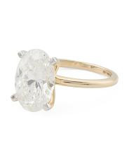 Made In Usa 14kt Gold Lab Grown Diamond Oval Cut Ring | TJ Maxx