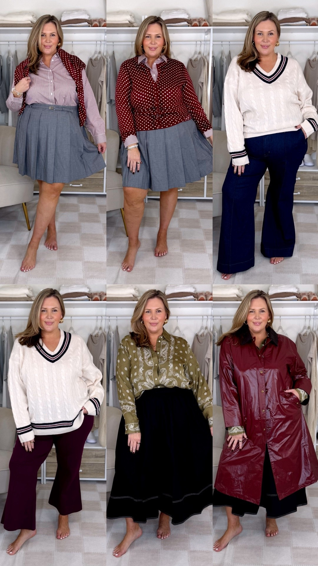 A new fall J. crew haul on my plus size 18/20/2X body!! 

Sizing recs:
1. I’m in the 20 in the top but need a 22. In the skirt, the 20 fits great — size up one if in between! Cardigan is 2x and fits great, TTS!
2. Jeans are a 35 (20) and they are a little tight in the waist but they do stretch out! Size up if in between!
3. Vneck sweater runs oversized, I’m in the 2X and it’s great length for leggings!
4. Kick flare sweater pants run true, I’m in 2X and they fit great!!
5. Button up blouse is a size 20 but it’s too tight in my chest, I need the 22! Size up!! Black skirt is the 18 and fits great so get your regular size!
6. Burgundy barn jacket is a 2X and runs true to size!

Plus size fashion, fall fashion, jcrew finds, midsize fashion, workwear, fall outfit ideas

#LTKWorkwear #LTKMidsize #LTKPlusSize
