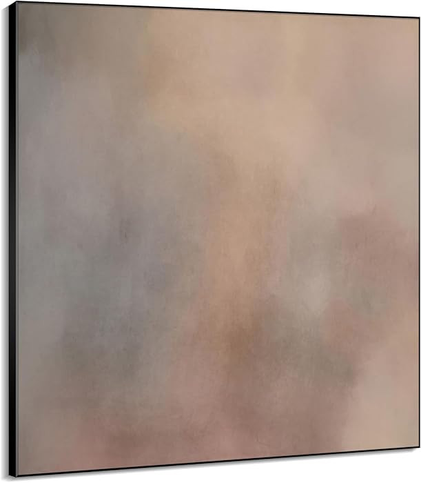 60"x60" XL Framed Wall Art Minimalist Soft Beige and Gray Abstract (Frame Assembly Required) | Amazon (US)
