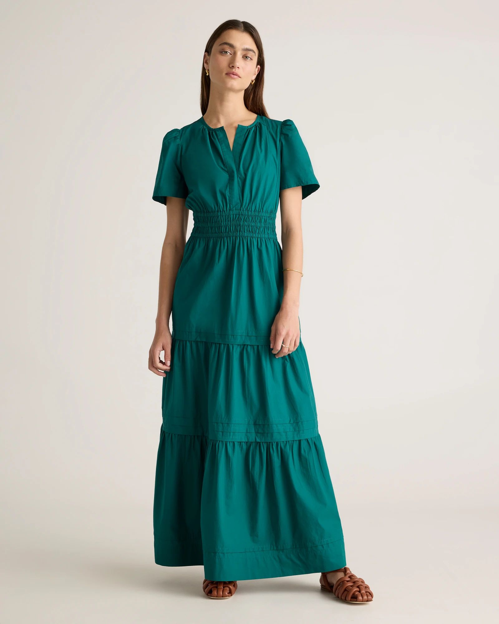 100% Organic Cotton Tiered Maxi Dress | Quince