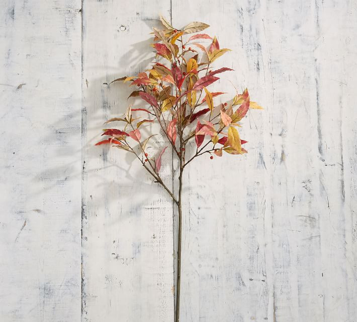 Faux Autumn Berry Branch, Orange/Red, One | Pottery Barn (US)