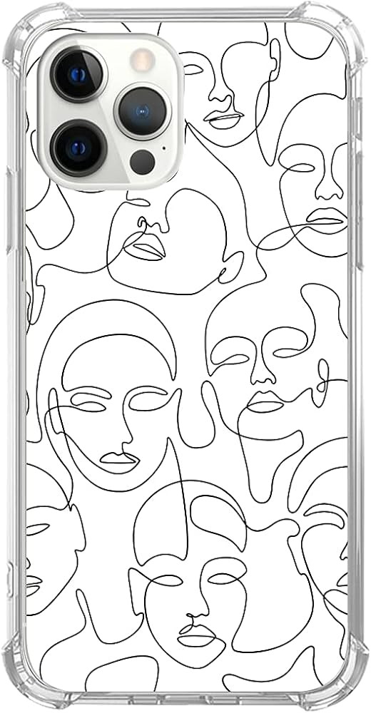 Face Line Art Case for iPhone 13 Pro, Aesthetic Minimalist Abstract Case for iPhone 13 Pro for Wo... | Amazon (US)