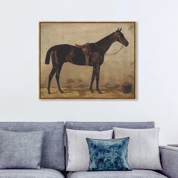 Brauner Im Stall Farm Animals by Emil Volkers - on Canvas | Wayfair North America