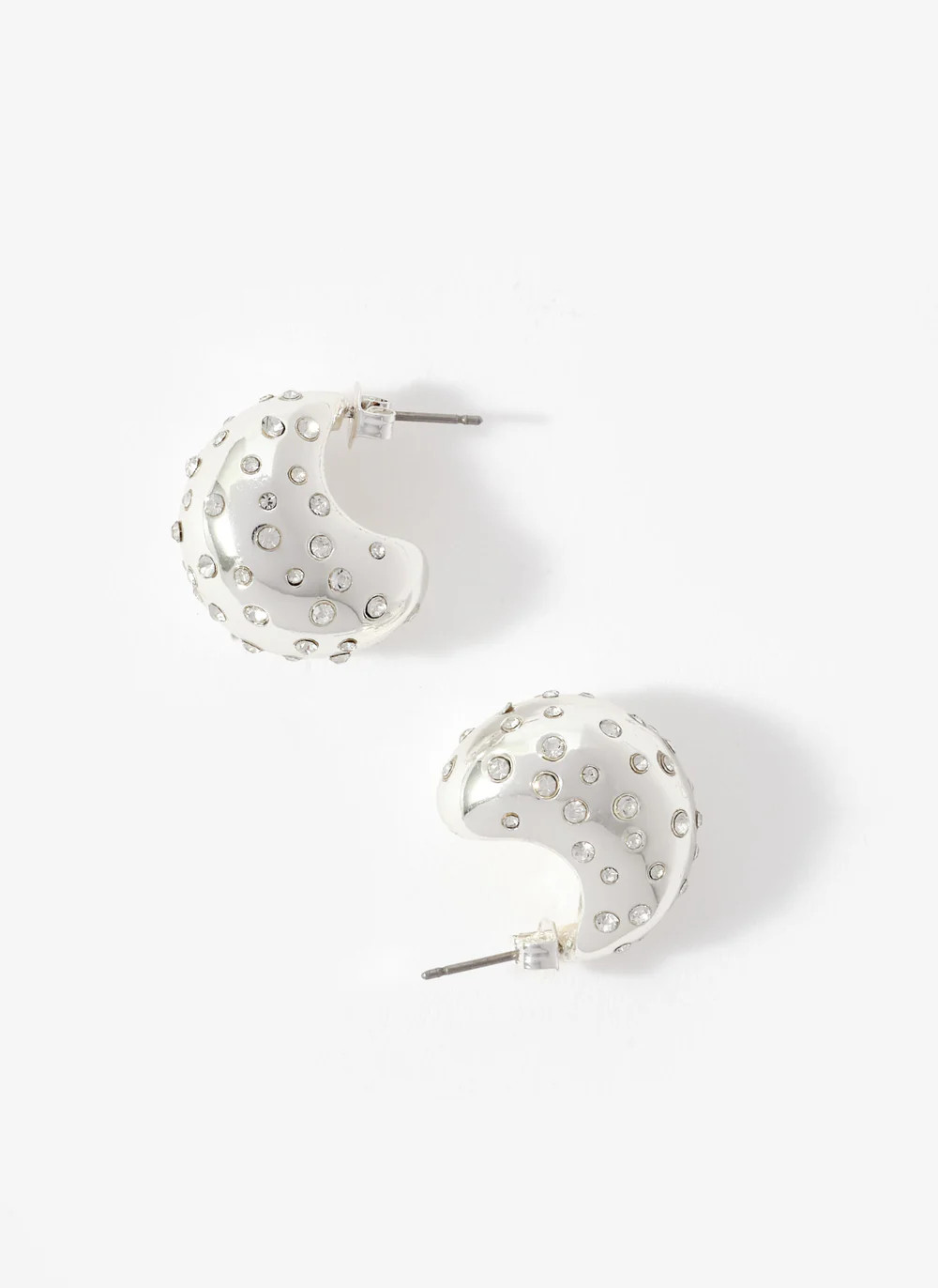 Silver Tone Crystal Statement Earrings | Mint Velvet