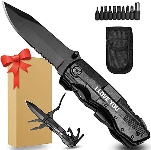 Gifts for Boyfriend Him Husband Dad Men,Multitool Knife I LOVE YOU,Christmas Stocking Stuffers,An... | Amazon (US)