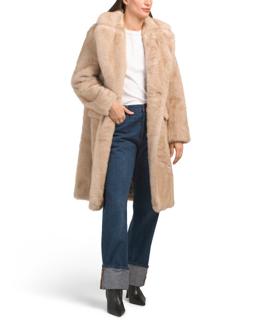 Double Breasted Faux Fur Coat | TJ Maxx