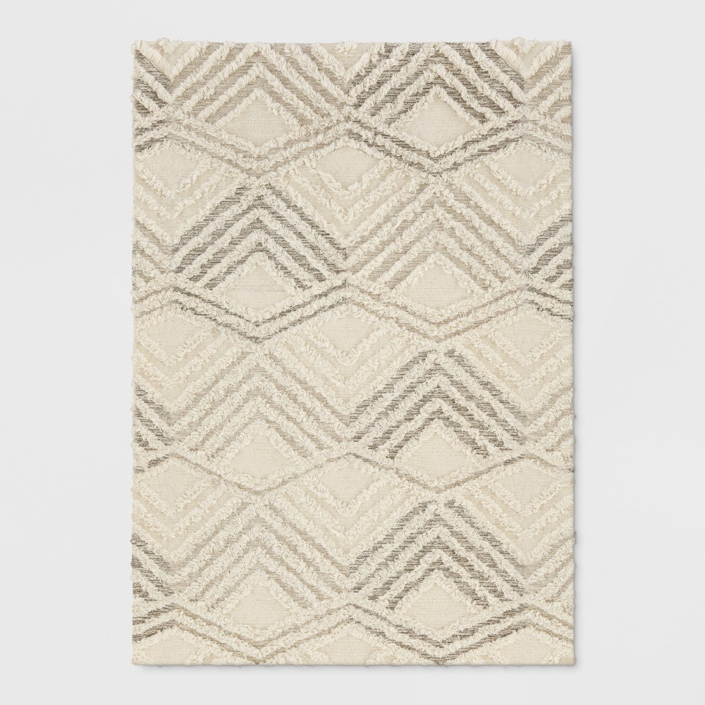 Cream Diamond Tufted Area Rug 7'x10' - Project 62, Beige | Target