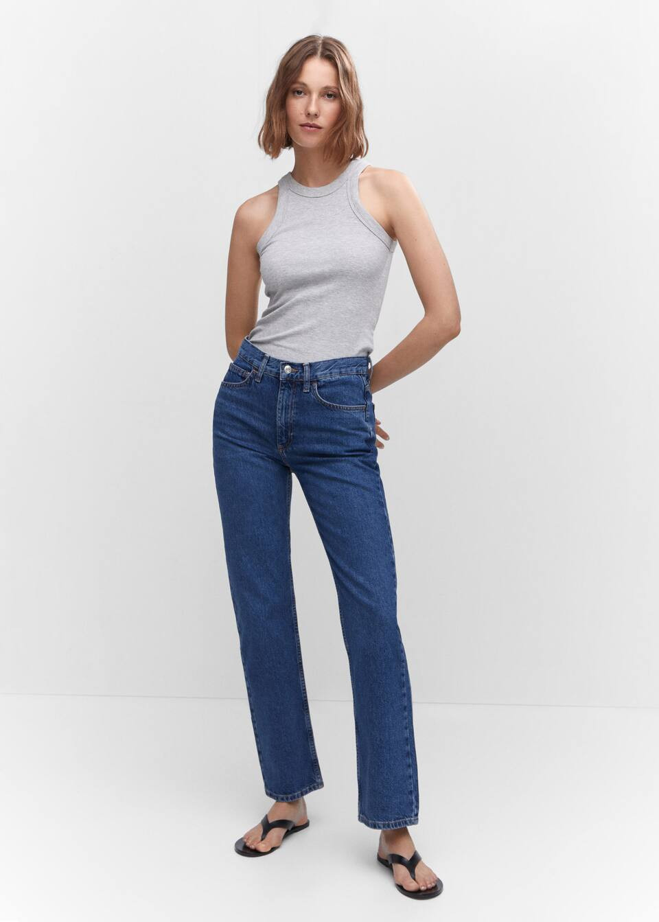 Mid-rise straight jeans -  Women | Mango United Kingdom | MANGO (UK)