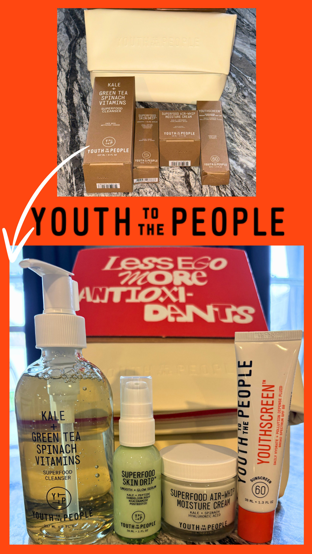Youth to the People Skincare Routine 🧡 

If your skin is dull, breaking out, textured, or just not giving that glowy, healthy, expensive skincare look… this is the routine that changed my skin. This is easily one of my favorite skincare brands — clean ingredients, superfood skincare, and everything makes your skin look hydrated, smooth, and bright.

Youth To The People Routine:
• Kale + Green Tea Spinach Vitamins Superfood Cleanser – gentle gel cleanser that removes makeup, oil, and dirt without stripping your skin, leaves skin clean and glowy not tight
• Superfood Skin Drip Serum – lightweight glow serum that hydrates, brightens, and makes your skin look dewy and healthy
• Superfood Air-Whip Moisture Cream – lightweight whipped moisturizer with hyaluronic acid, super hydrating but not heavy, perfect under makeup
• Youthscreen SPF 60 – hydrating sunscreen that gives glow + protection, doesn’t leave a white cast and layers well with skincare & makeup

Perfect for:
Glowy skin routine, everyday skincare routine, acne prone skin, dry skin, combination skin, anti aging skincare, clean skincare, simple skincare routine, morning skincare routine, glass skin routine, dermatologist recommended style routine, skincare for your 20s 30s 40s.

This brand just makes your skin look healthy, hydrated, and expensive.

Everything is linked! 

#LTKselfcare #LTKmorningroutine #LTKBeauty