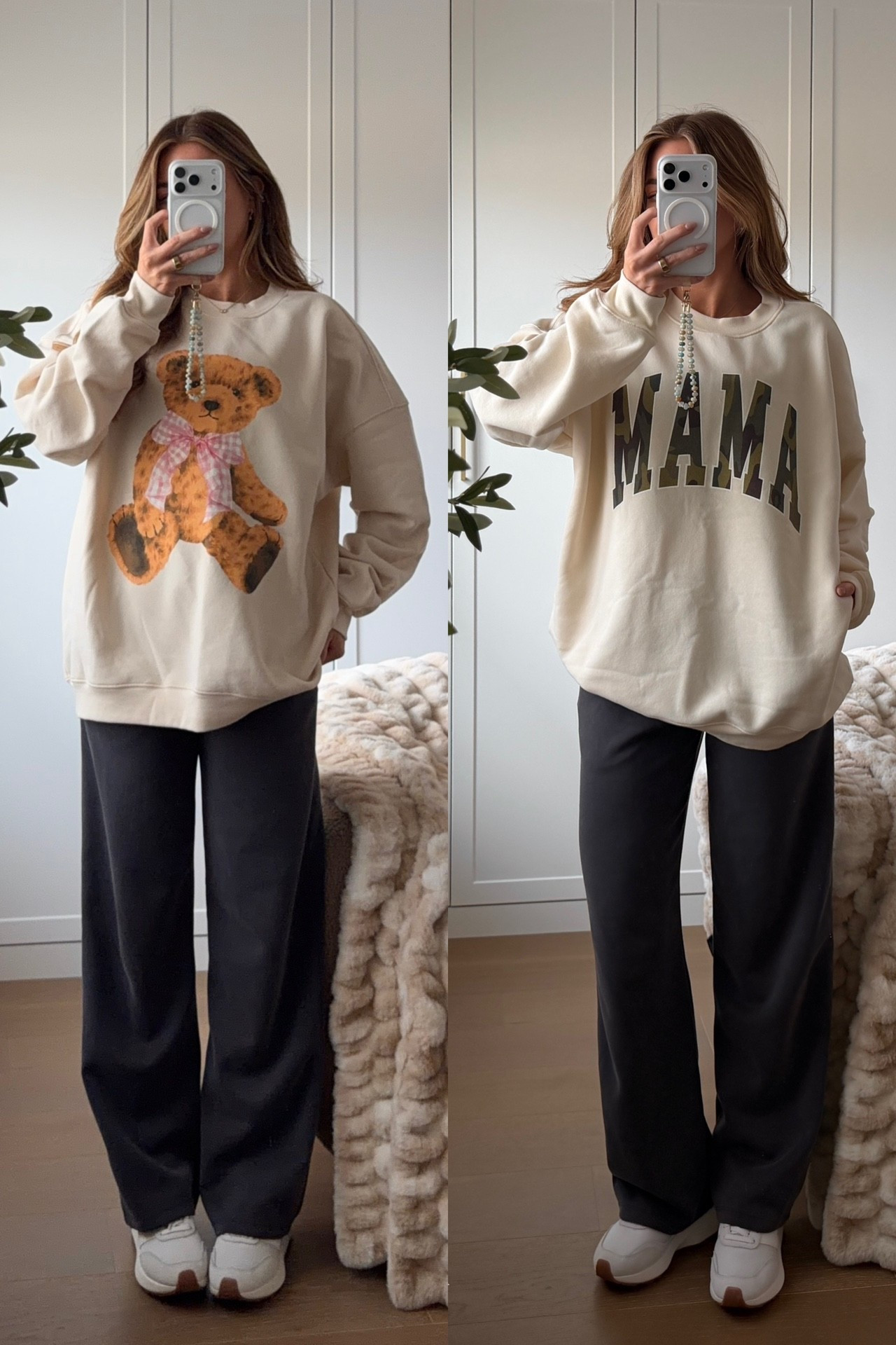 these sweatshirts are so soft on the inside! sized up to a medium. you can use code MICHELE for a discount. @pinklily 