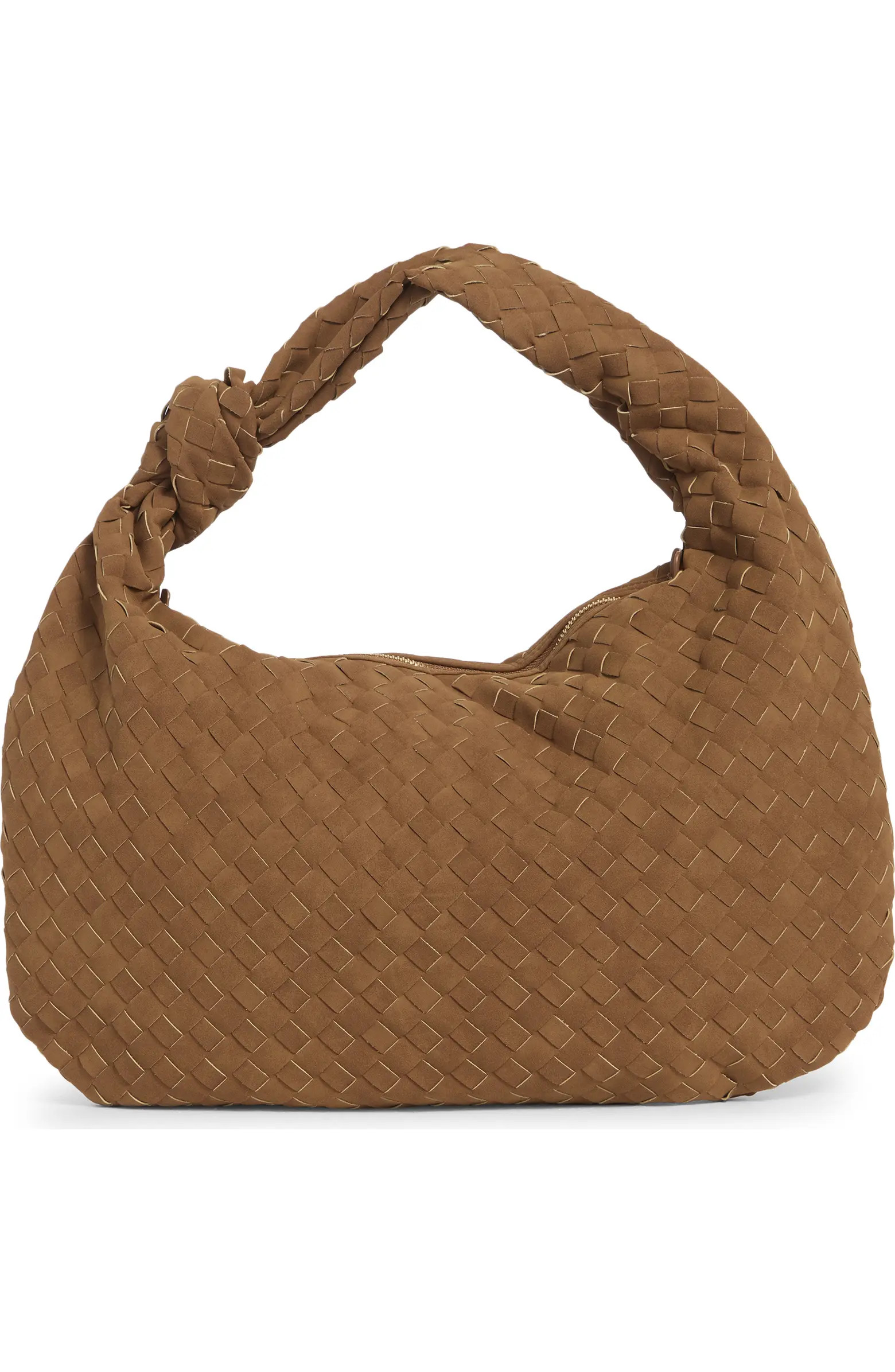 Woven Faux Suede Hobo Shoulder Bag | Nordstrom Rack