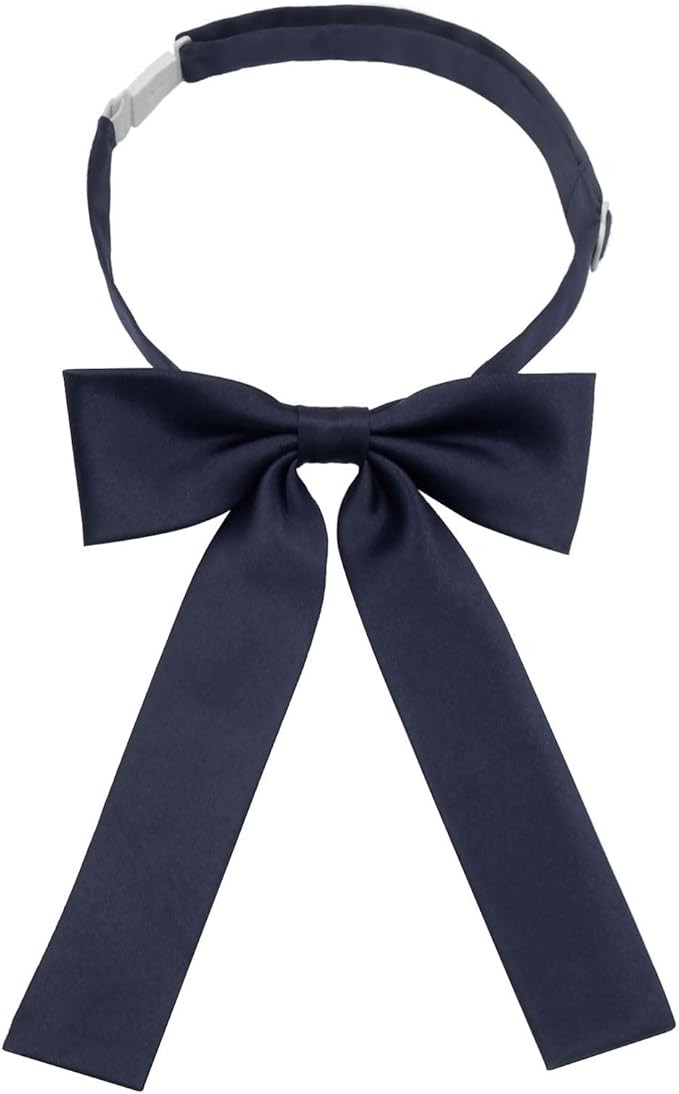 Mantieqingway Bow Ties for Women/Girls, Pre-tied Adjustable Bowties Solid Color Polyester Bow Tie... | Amazon (US)