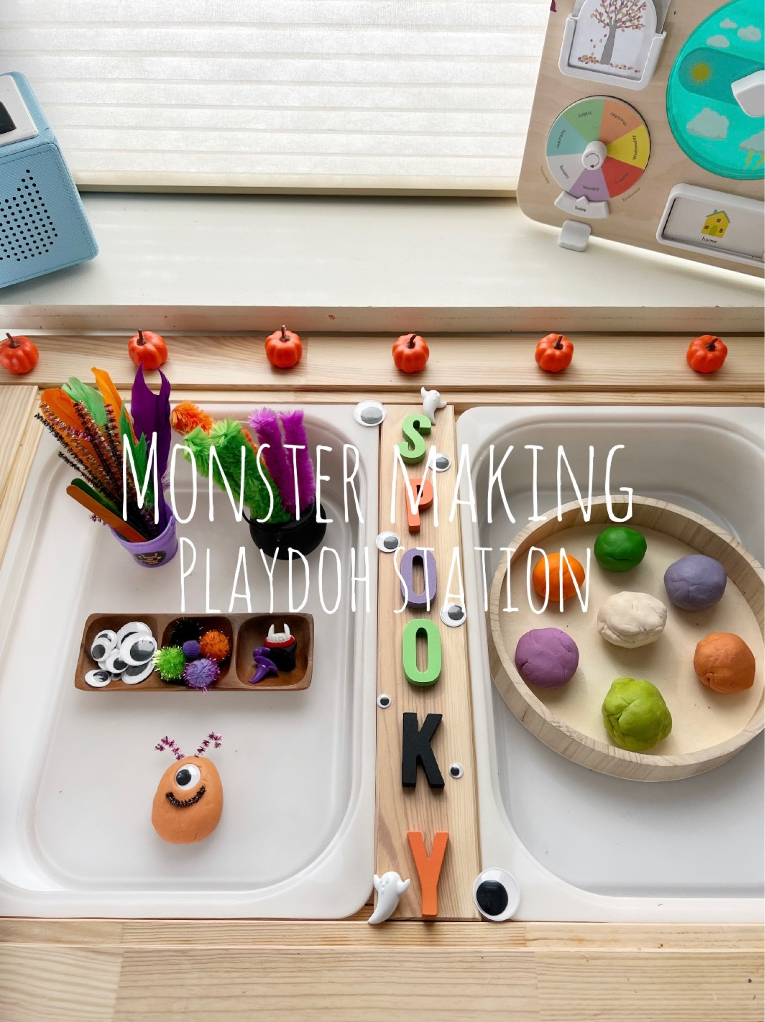 Monster making Playdoh station! #toddlercrafts #halloweencrafts #fallactivities 

#LTKparties #LTKfamily #LTKkids