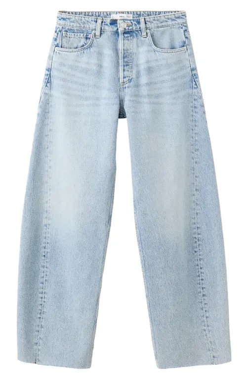 MANGO Mid Rise Balloon Jeans in Light Blue at Nordstrom, Size 8 | Nordstrom