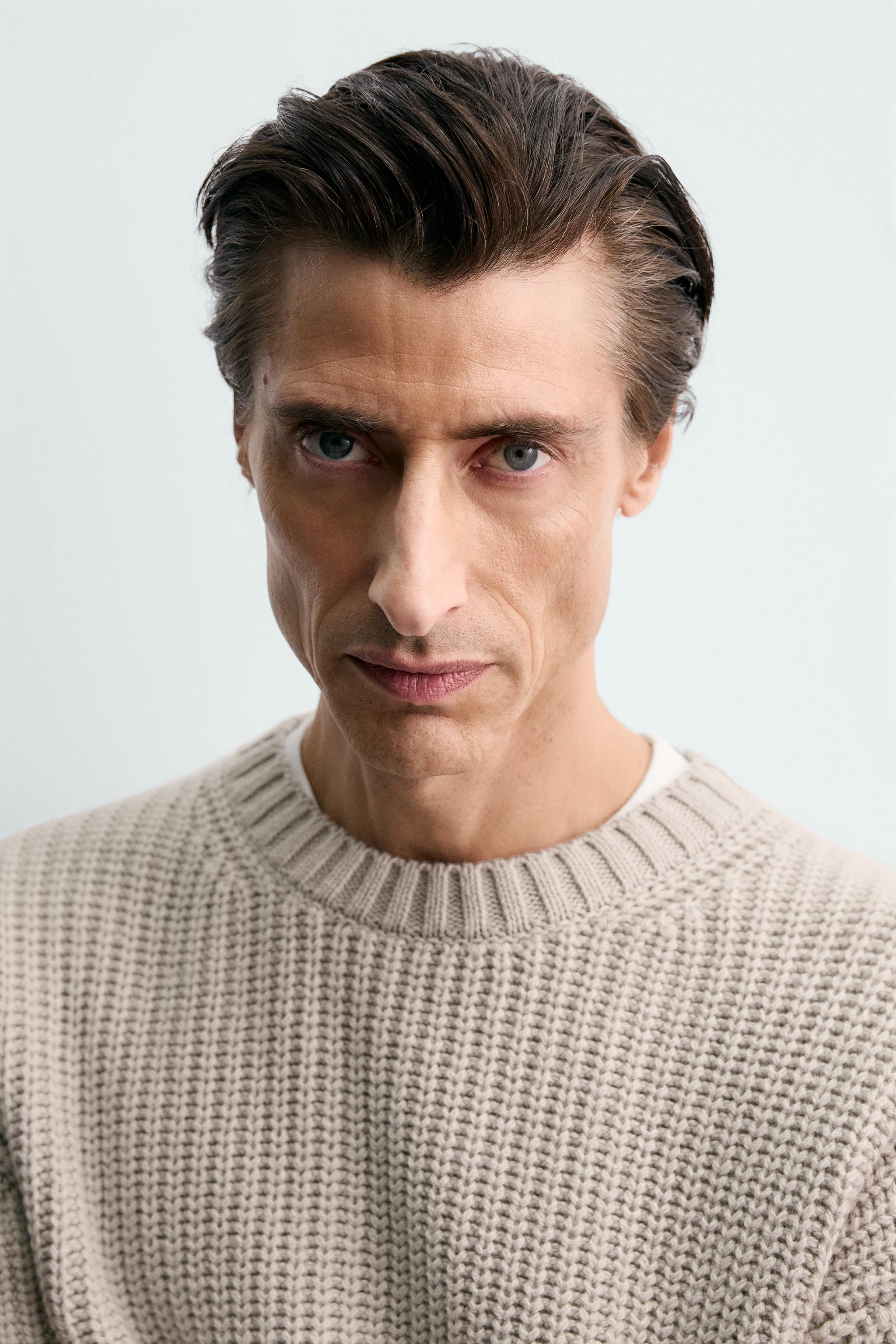 COTTON-WOOL TEXTURED SWEATER | Zara Canada