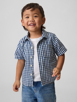 Baby & Toddler Gingham Denim Big Shirt | Gap (US)