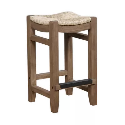 Alaterre Furniture Newport Rush Seat Counter Stool in Natural | Bed Bath & Beyond