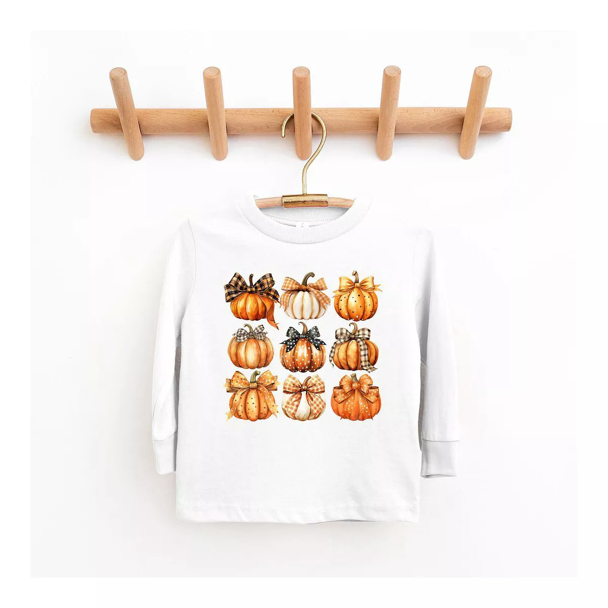 The Juniper Shop Coquette Fall Pumpkin Chart Toddler Long Sleeve Tee - 4T - Heather Grey | Target