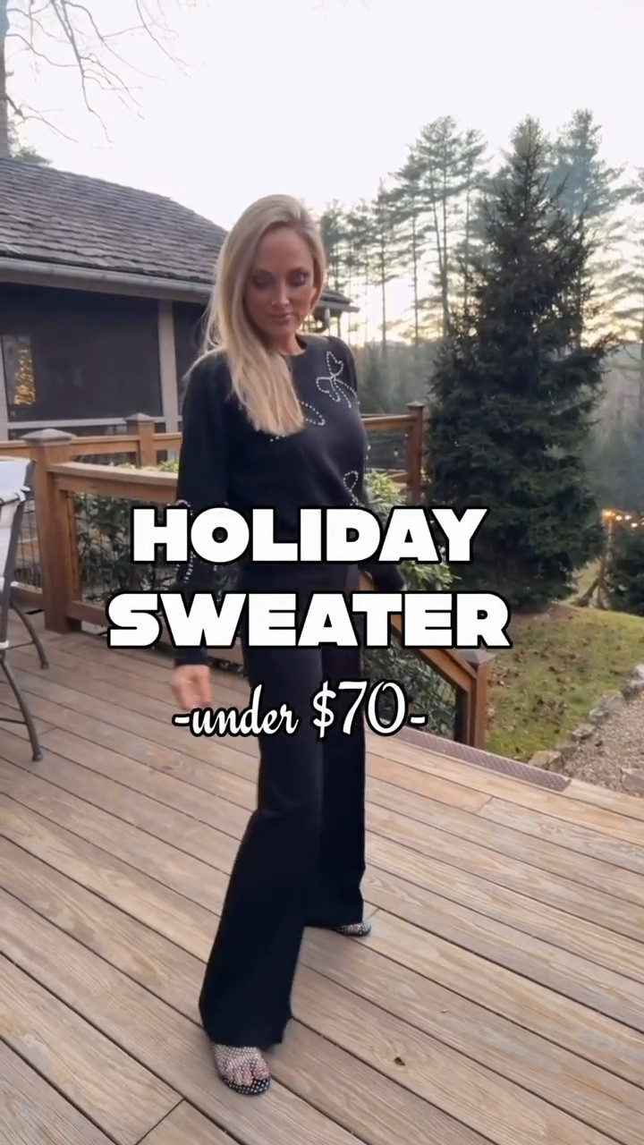 12/11/25 adorable holiday bow sweater under $70!!🩶 sweater dress 
holiday party outfit
Holiday dress
Thanksgiving outfit
Amazon fashion
Target outfit 
Gifts 
90s outfit 
Quiet luxury 
Oversized Blazer
Chunky earring
capsule wardrobe
basics
workwear
curvy outfits 
Airport outfit
Travel outfit
neutral outfits
minimal style
cozy loungewear
wedding guest dress
occasion dresses
little black dress
wide leg trousers
Tall Boots
Over the knee boots
Booties
Western boots 
Gift guide 
Gift idea 
Dark denim 
#LTKHalloween
#LTKGiftGuide
#LTKHoliday
#LTKSeasonal
#LTKActive
#LTKU
#LTKOver40
#LTKHome
#LTKSaleAlert
#LTKMidsize
#LTKParties
#LTKFindsUnder50
#LTKFindsUnder100
#LTKStyleTip
#LTKBeauty
#LTKWorkwear
#LTKTravel
#LTKShoeCrush
#LTKItBag
#LTKBaby
#LTKBump
#LTKKids
#LTKFamily
#LTKwedding 

#LTKOver40 #LTKFindsUnder100 #LTKFindsUnder50