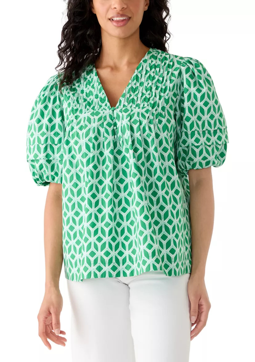 Women's Pintuck Yoke Woven Top | Belk