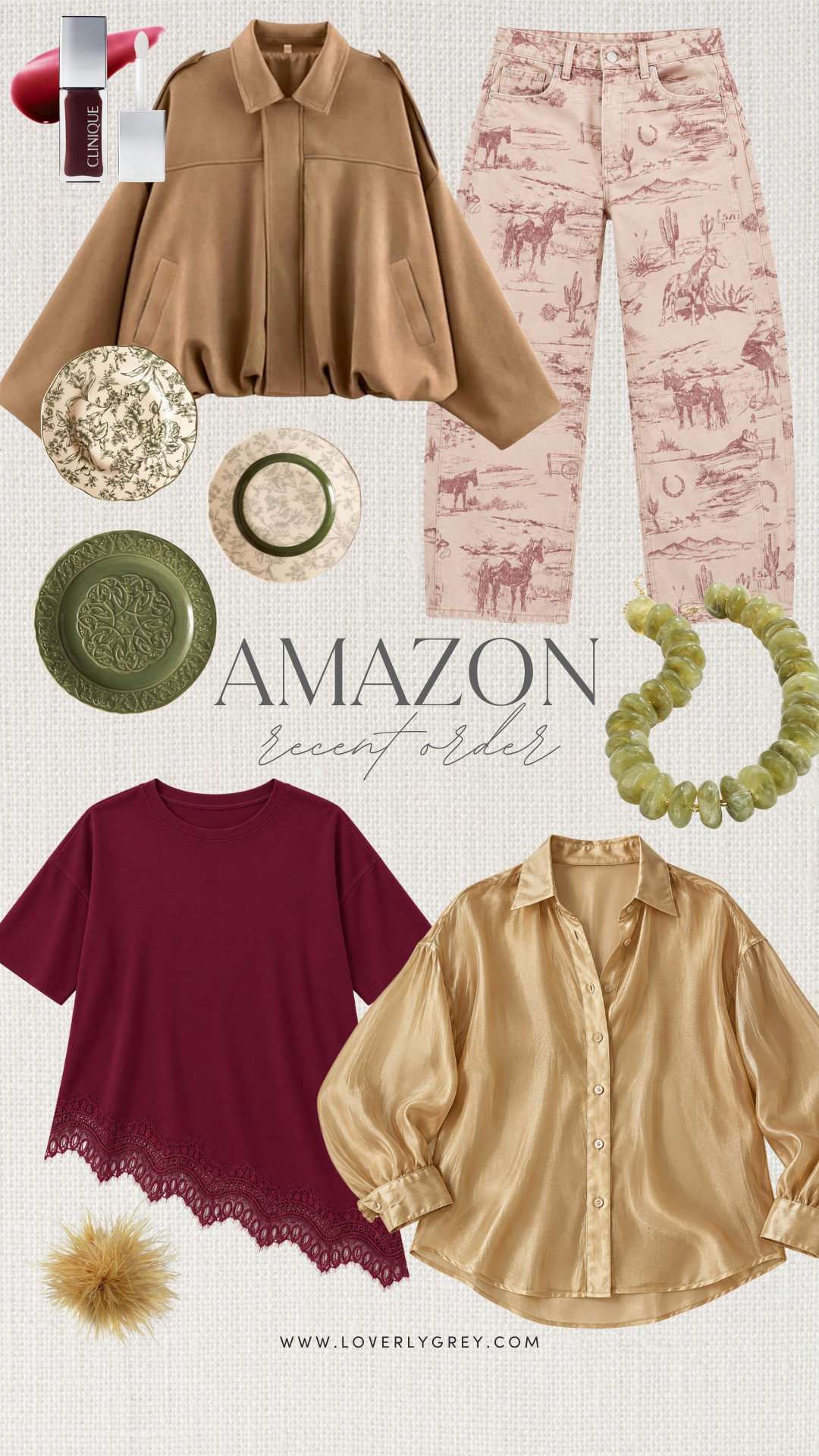 A few things I've recently ordered from Amazon! So many good fall finds!

Loverly Grey, home finds, home decor, beauty, broach, barrel denim, lace shirt, sheer top, fall jacket 

 #LTKSeasonal