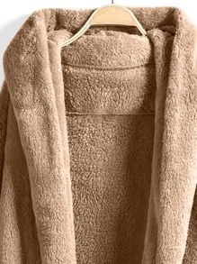 Hooded Open Front Fluffy Teddy Coat
   SKU: sw2205249979152621      
          (9999+ Reviews)
  ... | SHEIN