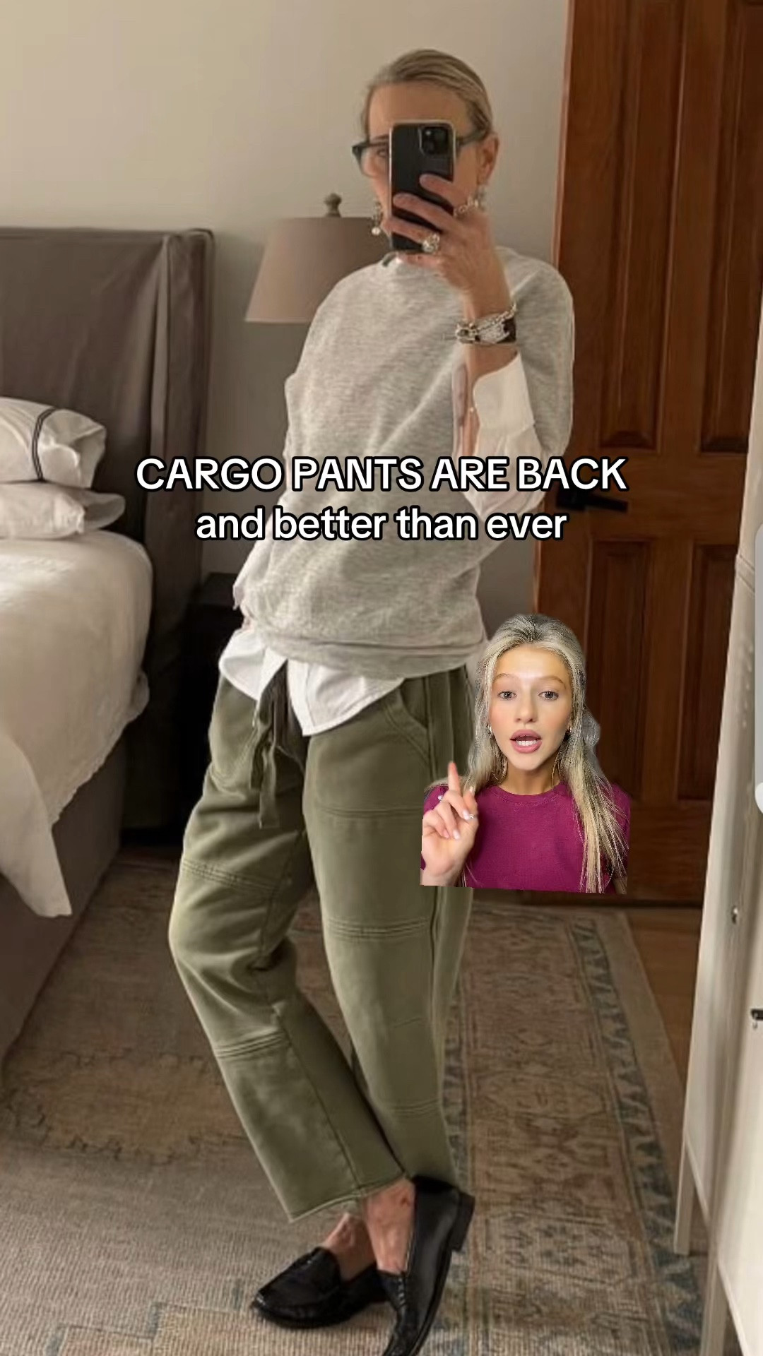 Green cargo pants

#LTKOver40 #LTKootd