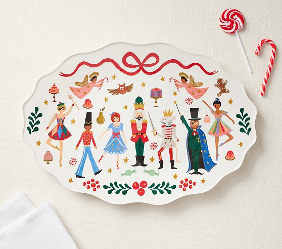 Rifle Paper Co. Christmas Melamine Platter | Pottery Barn Kids