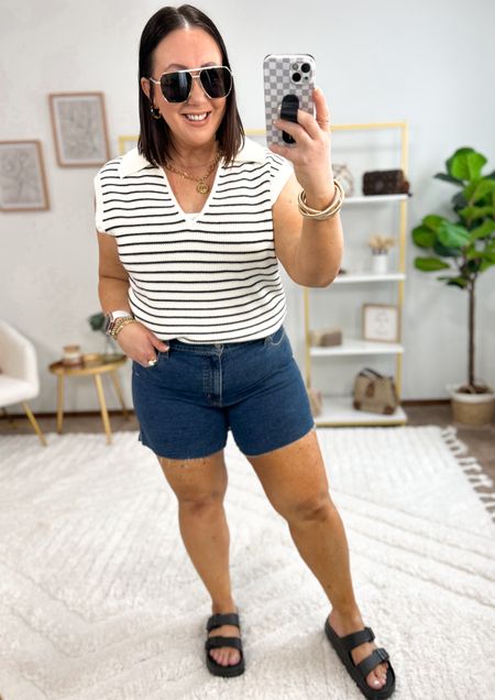 Styling this Amazon sweater vest with shorts!  Love this styled more casually for warmer weather!  XL vest. XL tank top. Size 16 shorts. Linked similar ones by the same brand.

#LTKSeasonal #LTKFindsUnder50 #LTKMidsize