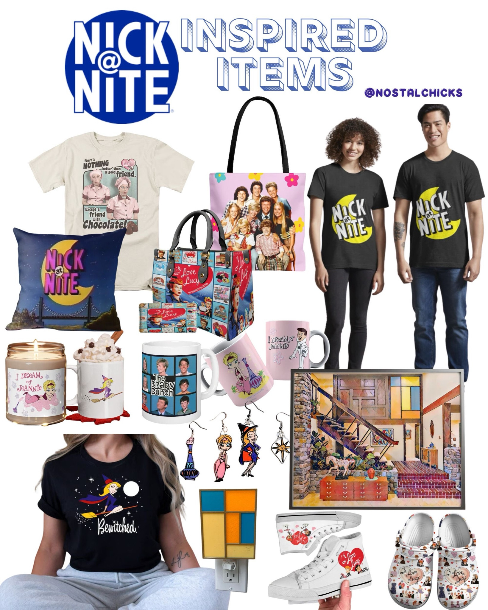 Nick At Nite inspired items ❤️
#nickatnite #nickelodeon #90s #90sstyle #giftideas