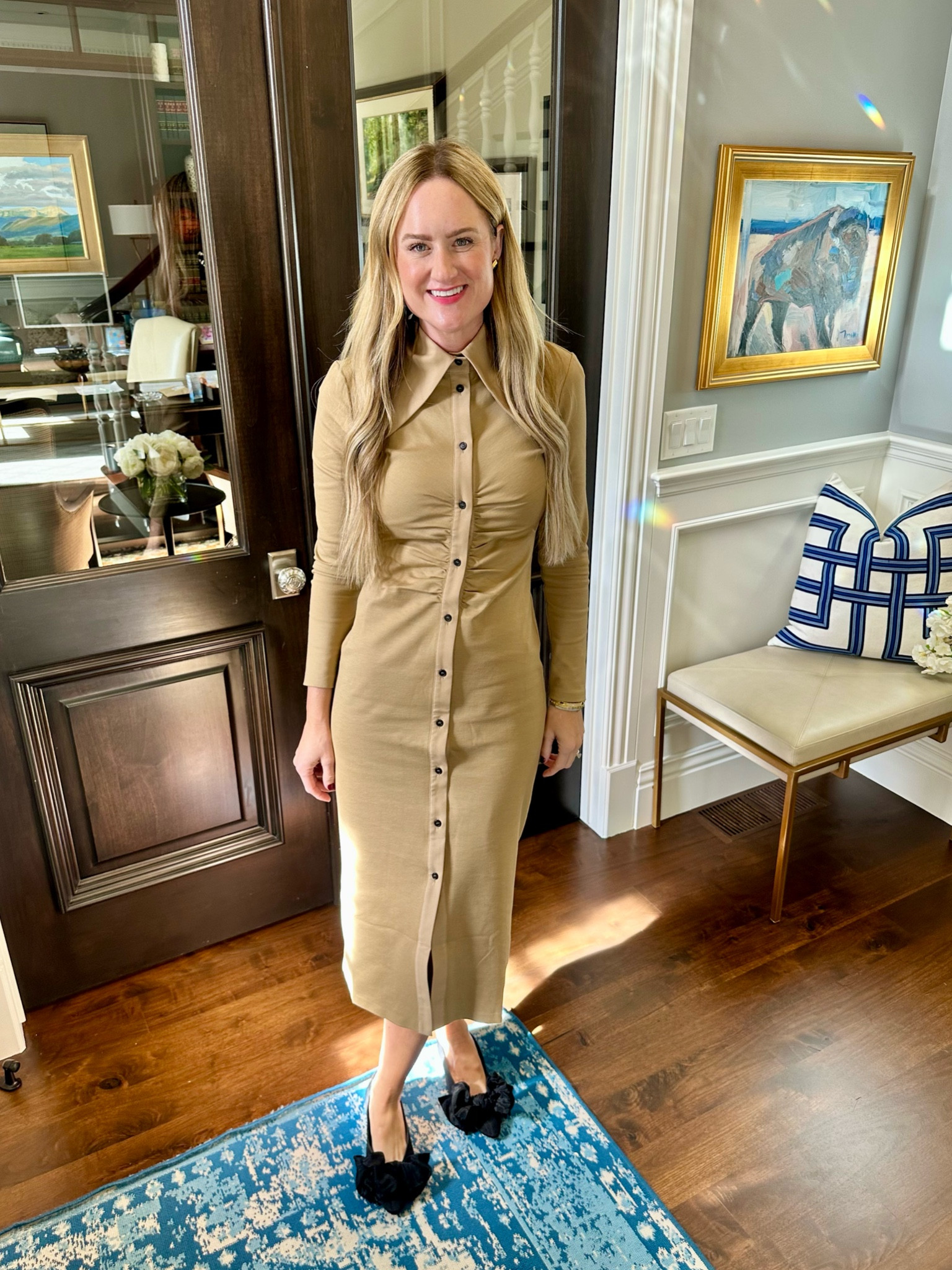 Wearing size small in this updated shirt dress! 

#LTKWorkwear #LTKSeasonal #LTKStyleTip